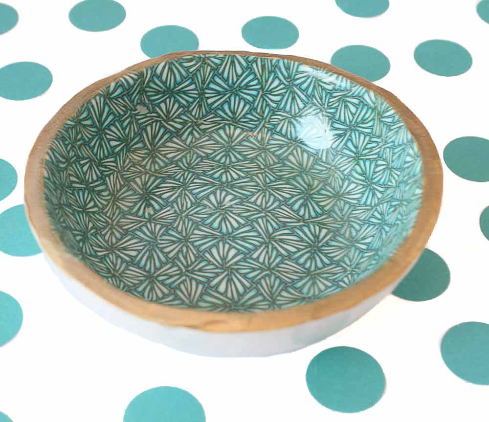 Decorative Turquoise Trinket Bowl for Rings