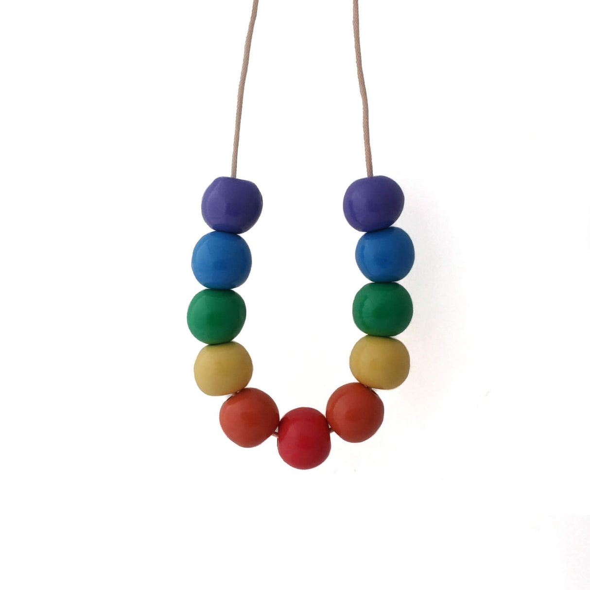 Rainbow Statement Bead Necklace, Colourful & Unique Jewellery