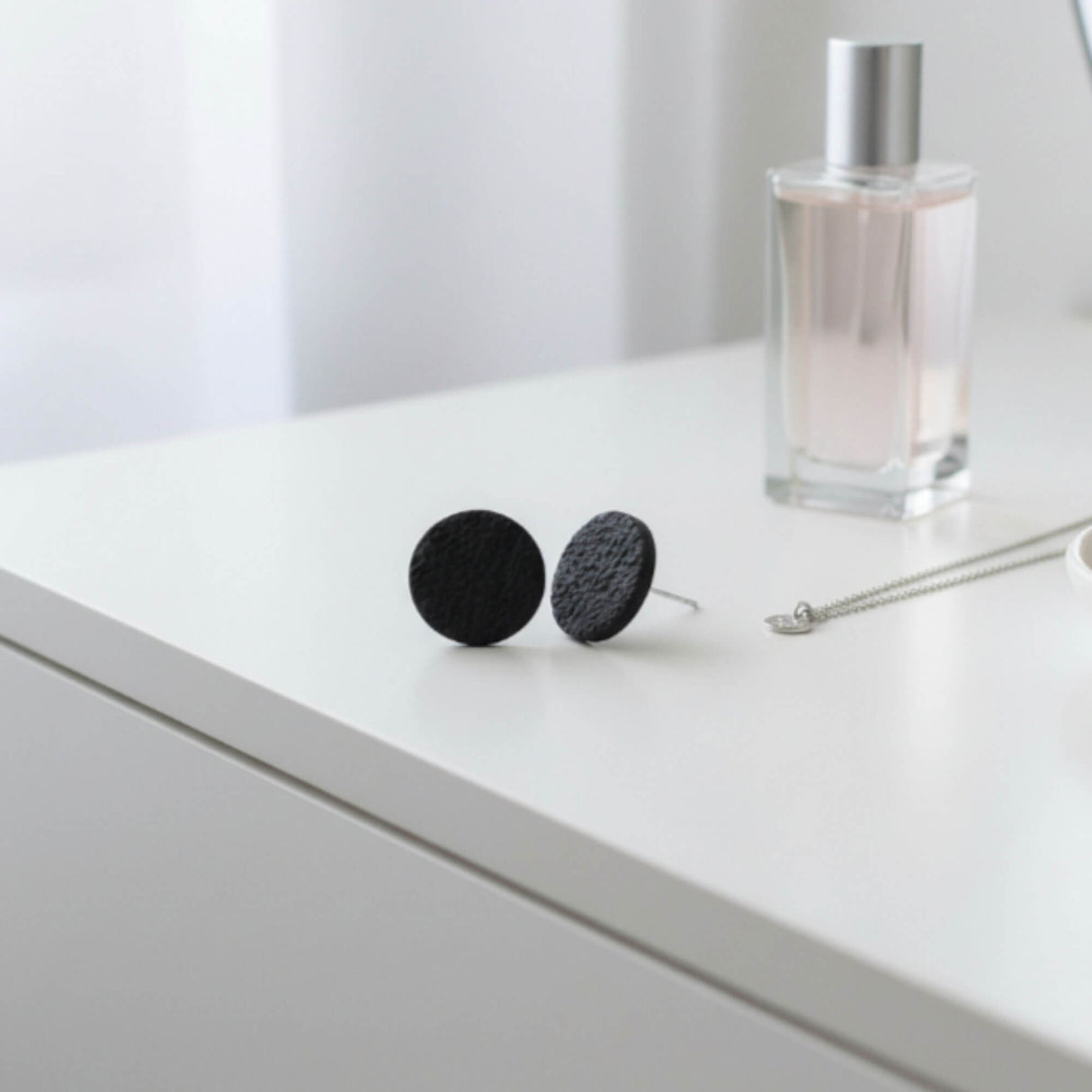 Black Stud Earrings | Minimalist Clay Jewellery