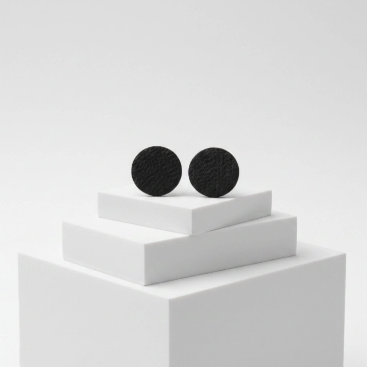 Black Stud Earrings | Minimalist Clay Jewellery