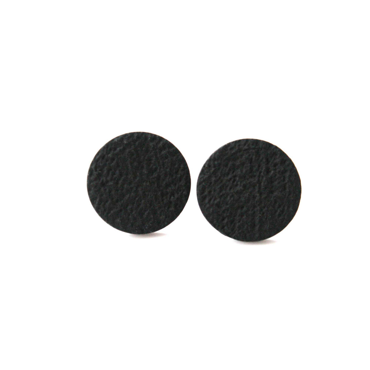 Black Round Stud Earrings for Women | Minimalist Clay Jewellery