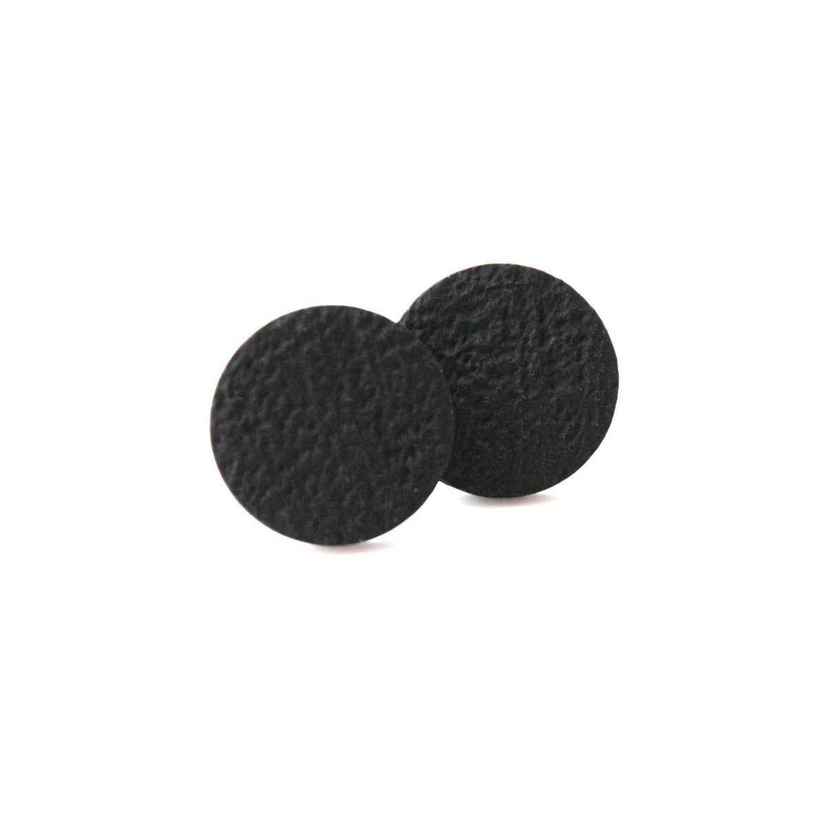 Black Round Stud Earrings for Women | Minimalist Clay Jewellery