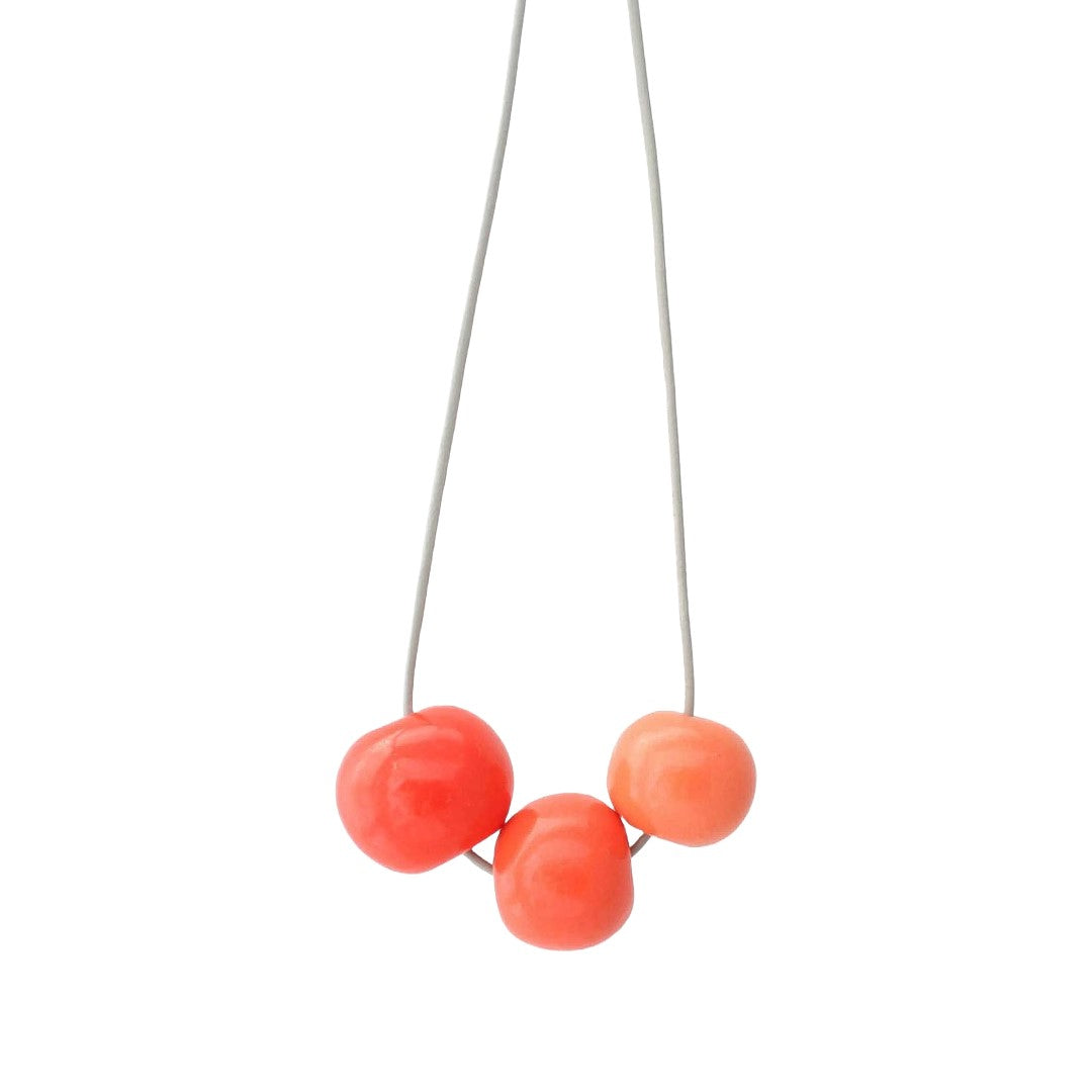 Orange Chunky Bead Necklace for Women | Unique Statement Jewellery