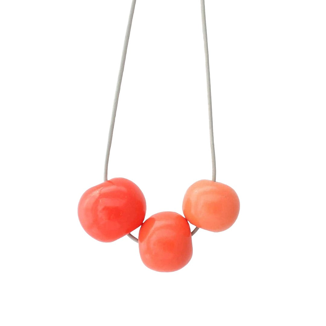 Orange Chunky Bead Necklace for Women | Unique Statement Jewellery