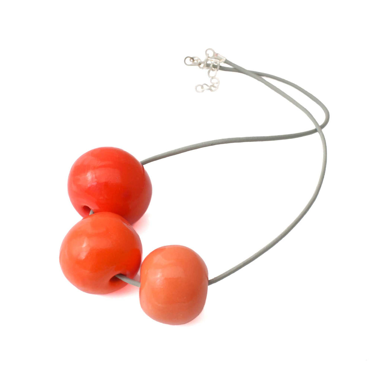 Orange Chunky Bead Necklace for Women | Unique Statement Jewellery