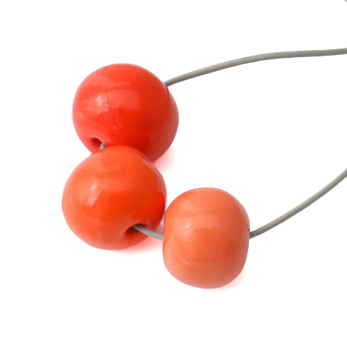 Orange Chunky Bead Necklace for Women | Unique Statement Jewellery