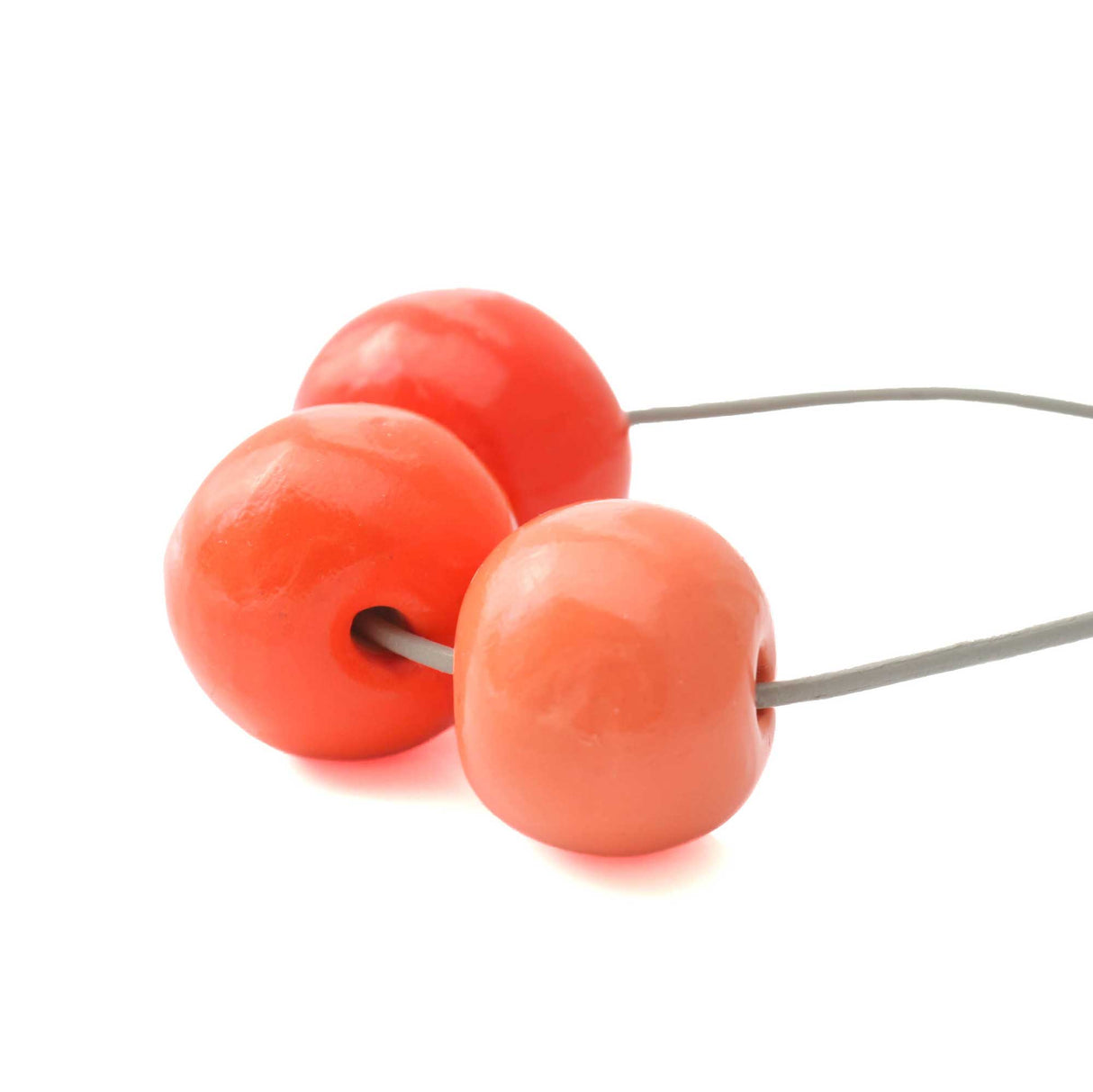 Orange Chunky Bead Necklace for Women | Unique Statement Jewellery