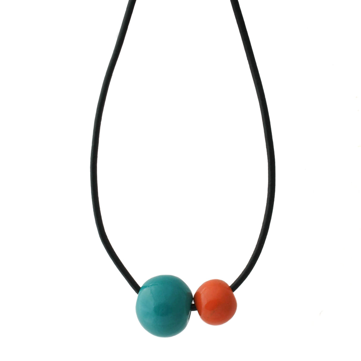 Teal Blue Chunky Bead Necklace for Women | Unique Statement Jewellery