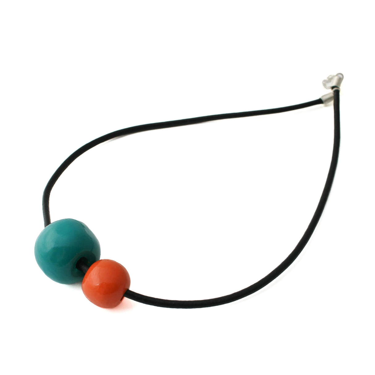 Teal Blue Chunky Bead Necklace for Women | Unique Statement Jewellery