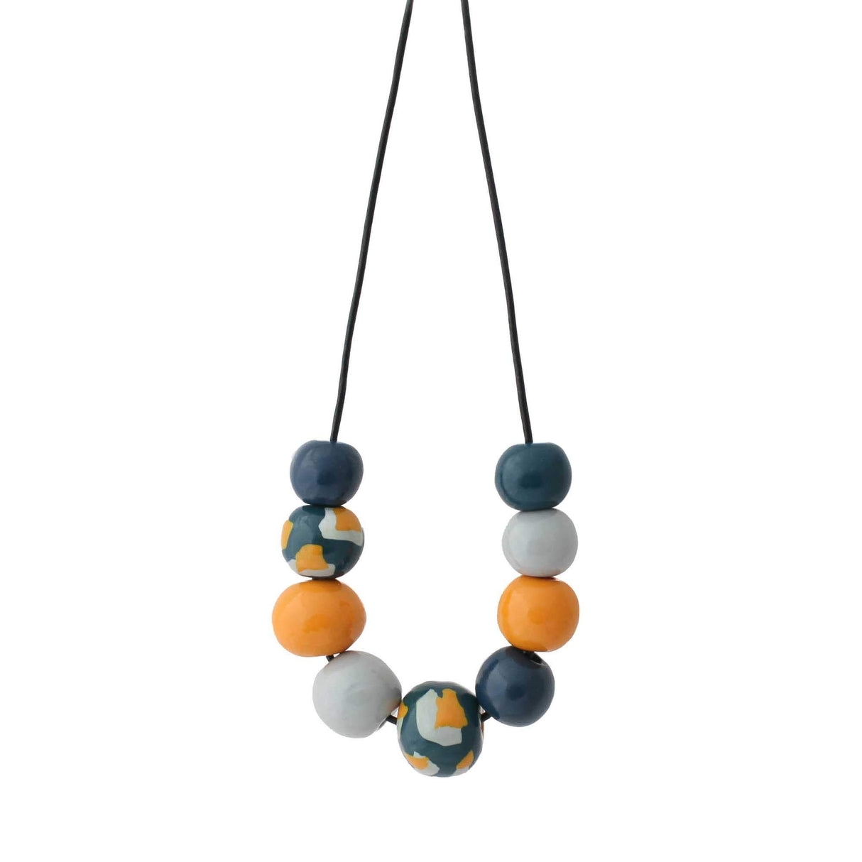 Navy Blue Chunky Statement Necklace