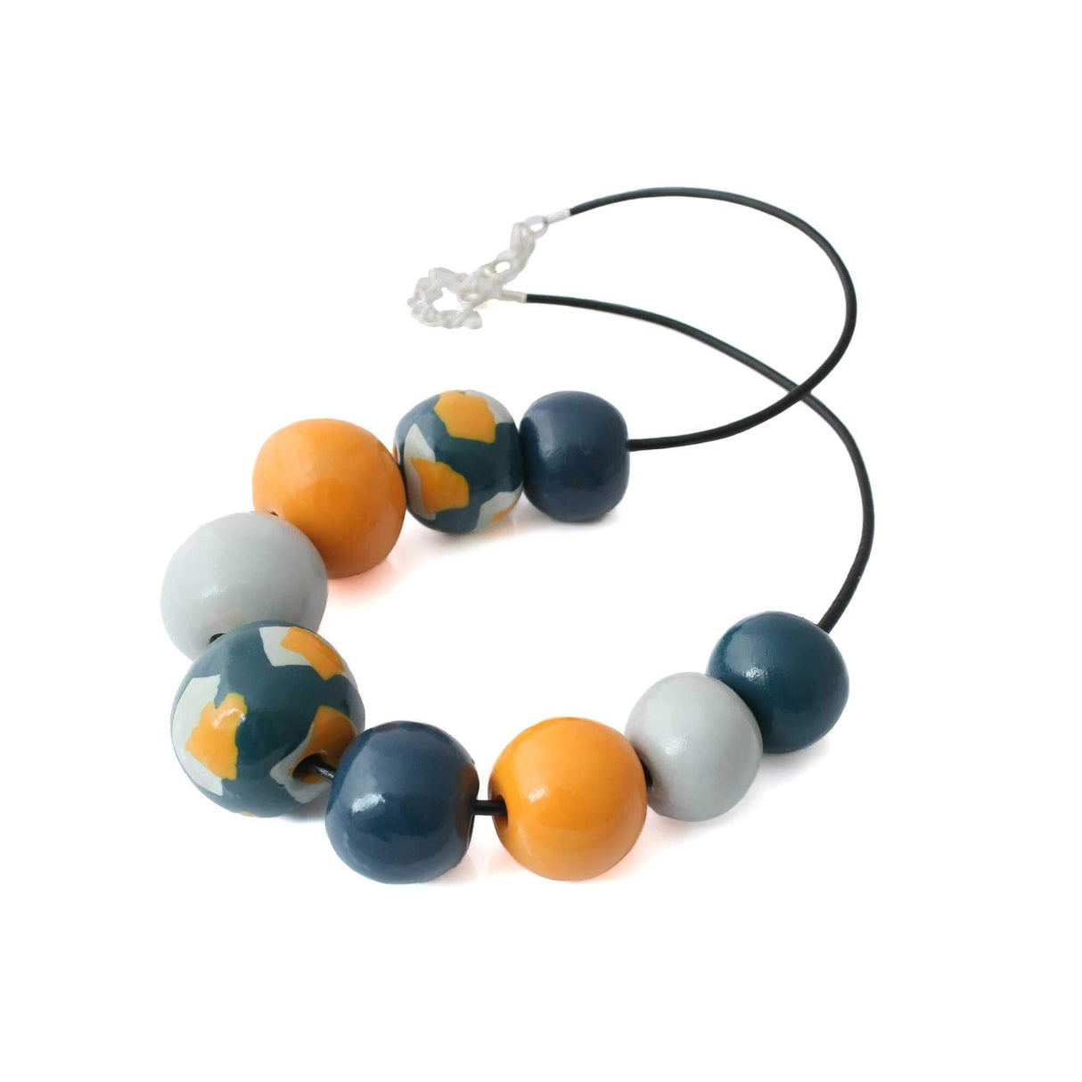 Navy Blue Chunky Statement Necklace