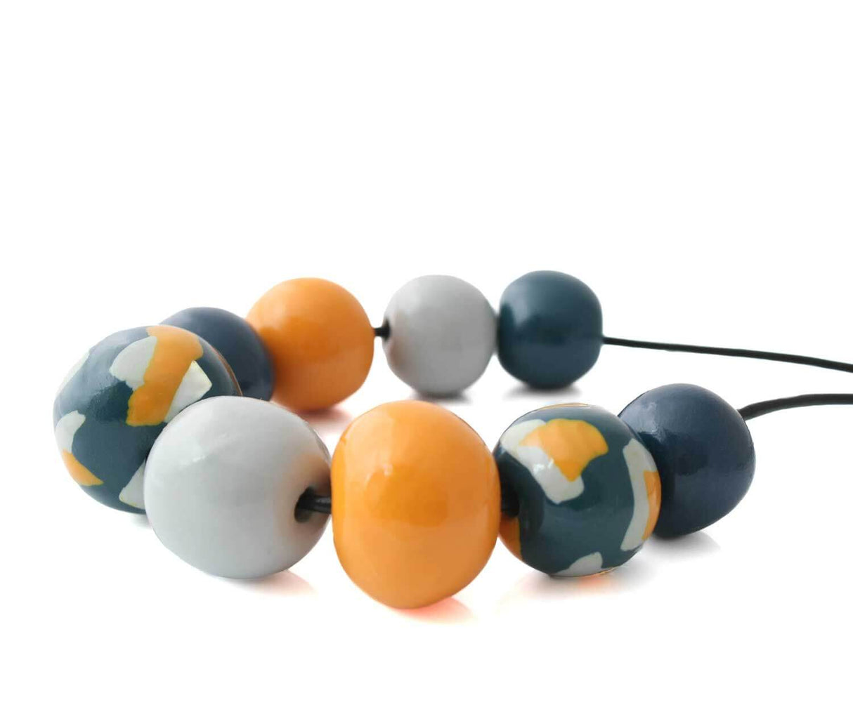 Navy Blue Chunky Statement Necklace