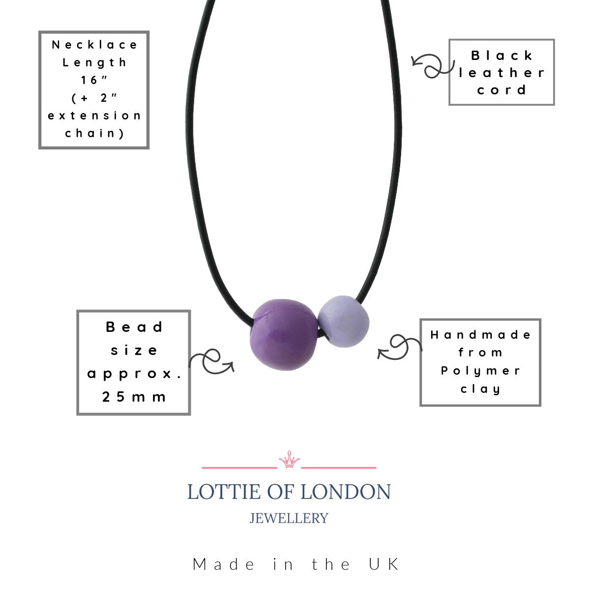 Purple Chunky Bead Necklace for Women | Unique Statement Jewellery