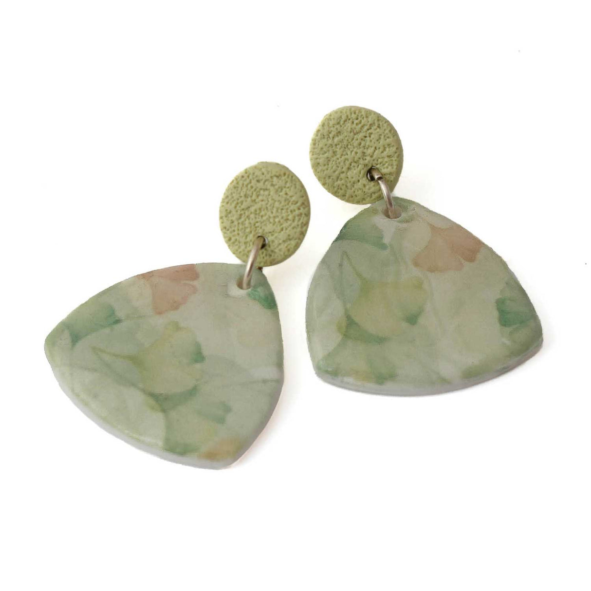 Leaf Drop Earrings for Women with Ginkgo Print | Limited Edition