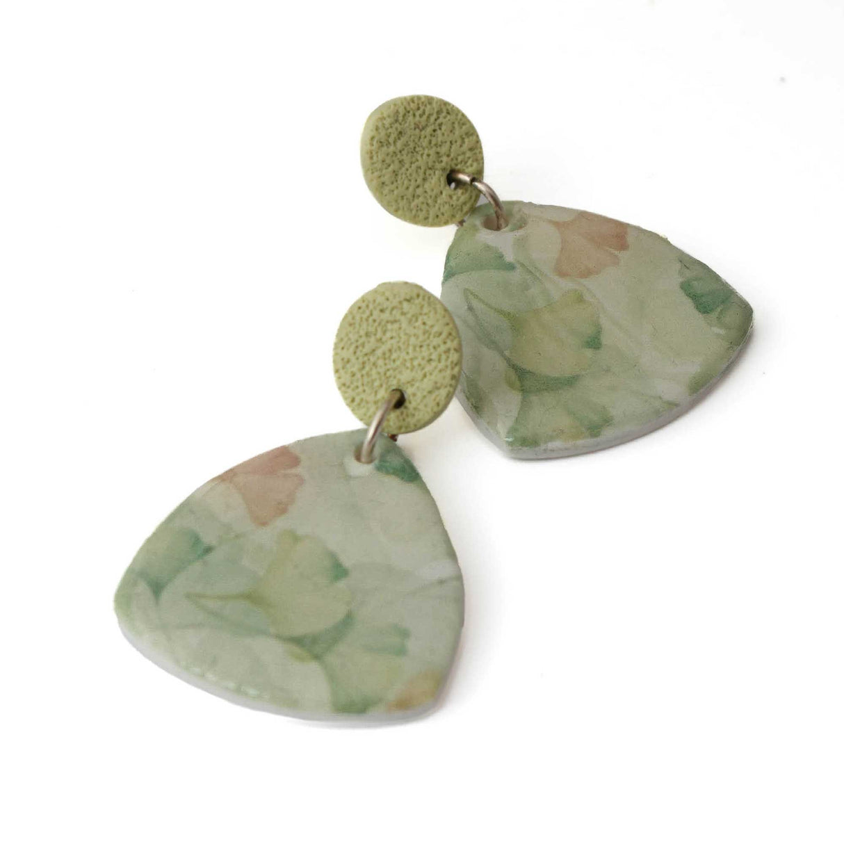 Leaf Drop Earrings for Women with Ginkgo Print | Limited Edition