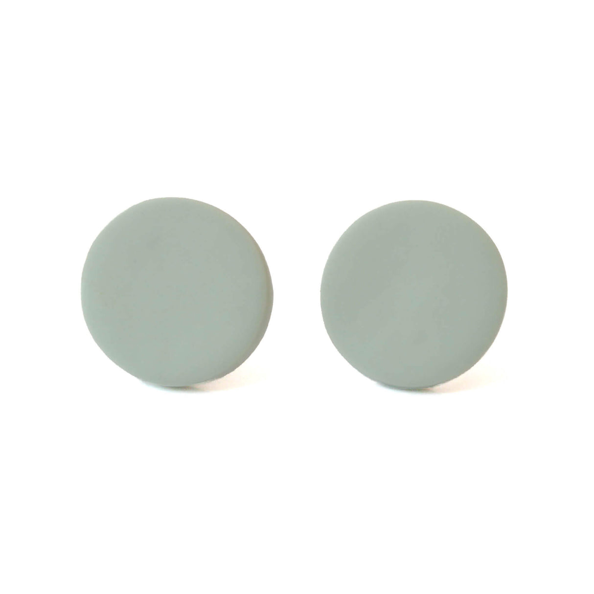 Sage Green Stud Earrings for Women | Minimalist Clay Jewellery