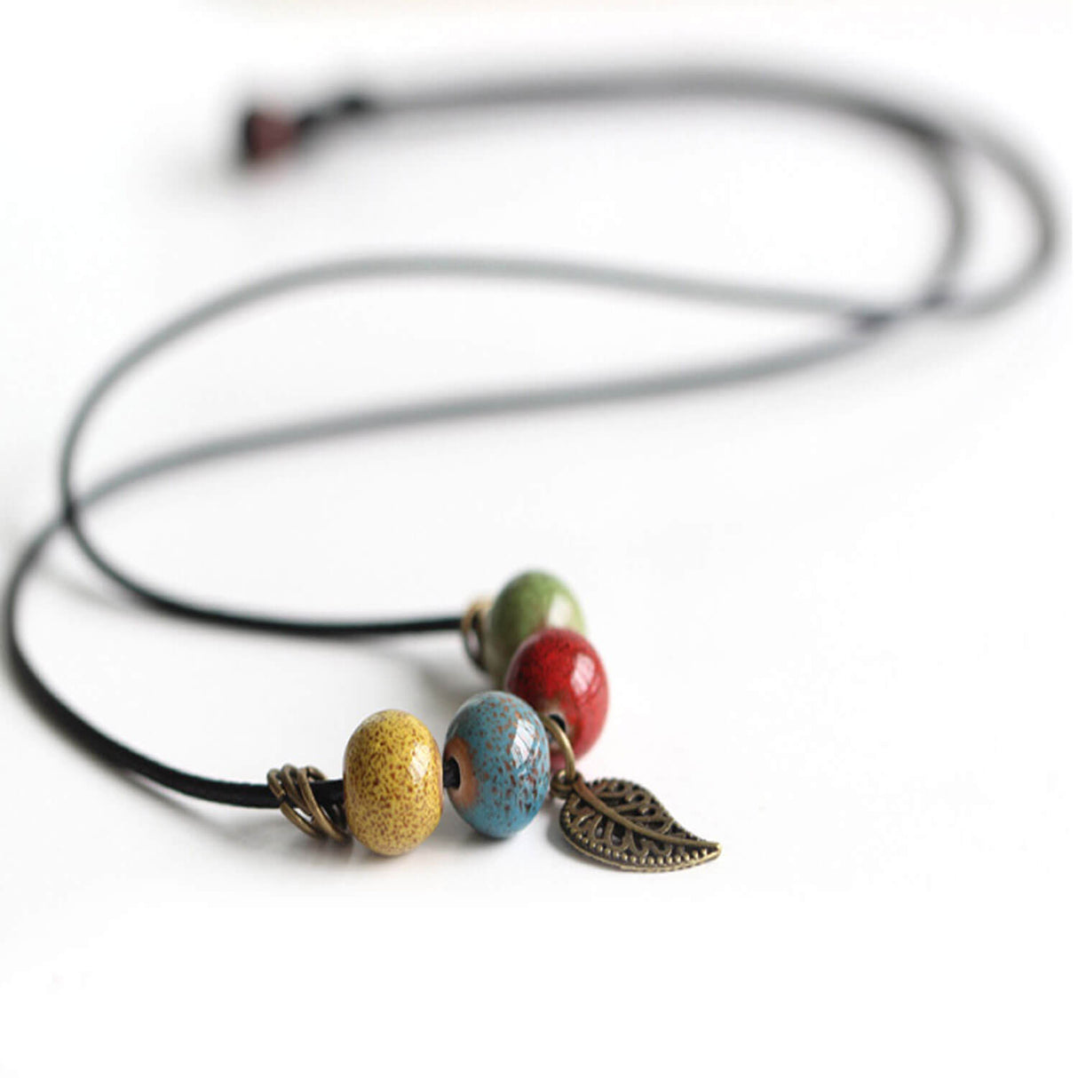 Boho Bead Necklace | Bohemian Ceramic Jewellery