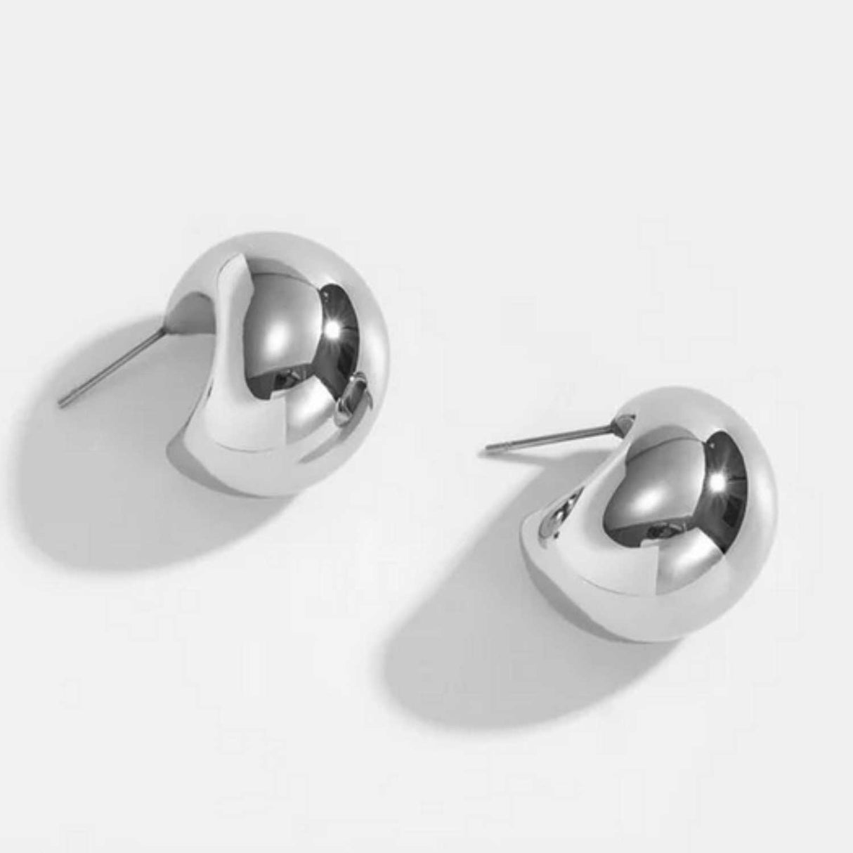 Chunky Silver Hoop Earrings for Women