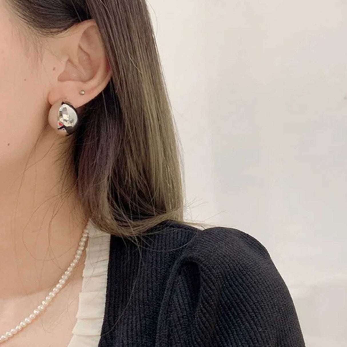 Chunky Silver Hoop Earrings for Women