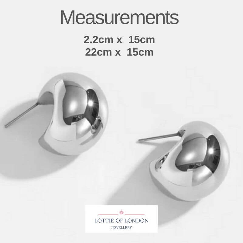 Chunky Silver Hoop Earrings for Women