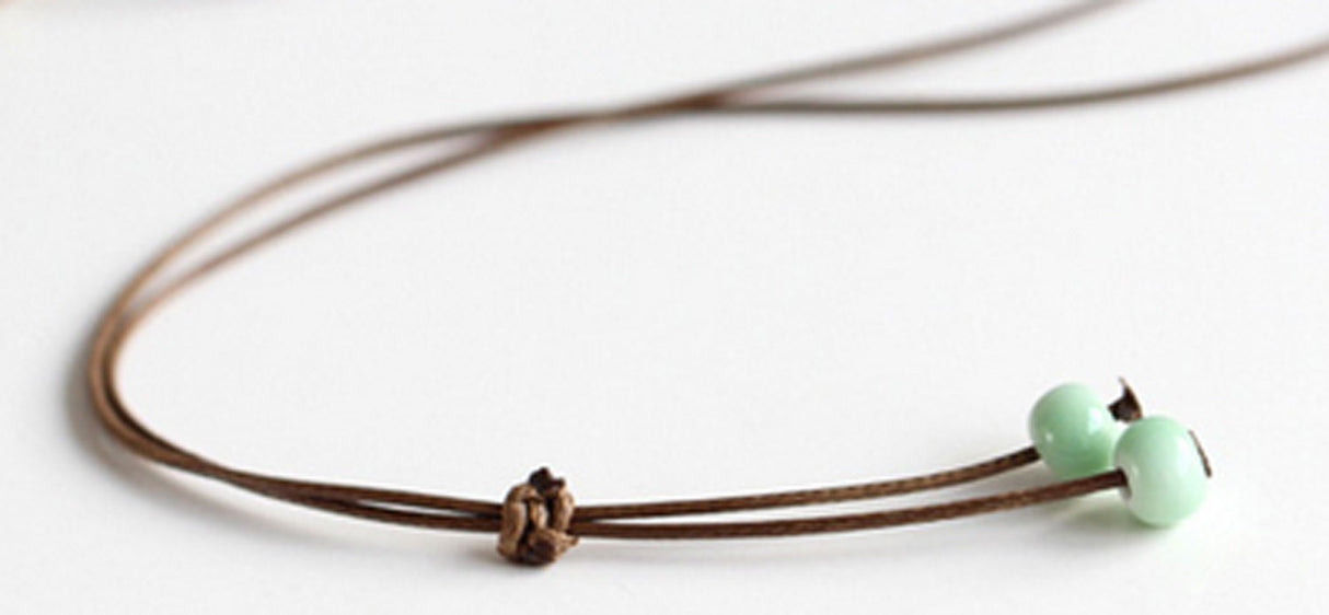 Succulent Pendant Necklace | Boho Nature-Inspired Ceramic Jewellery