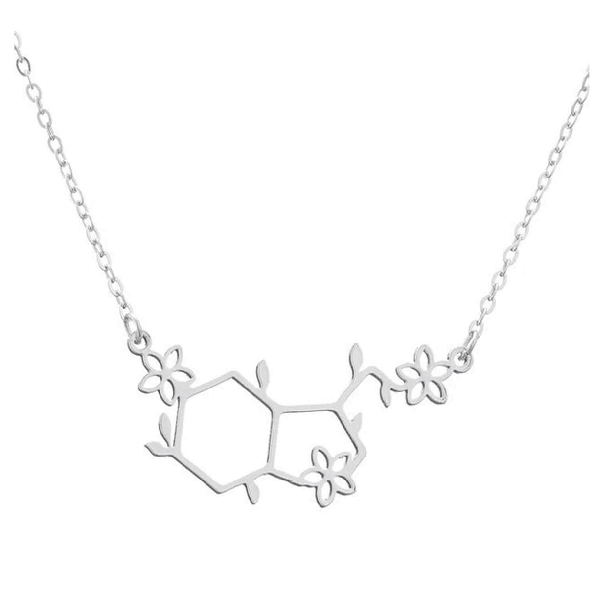 Serotonin Molecule Necklace for Women