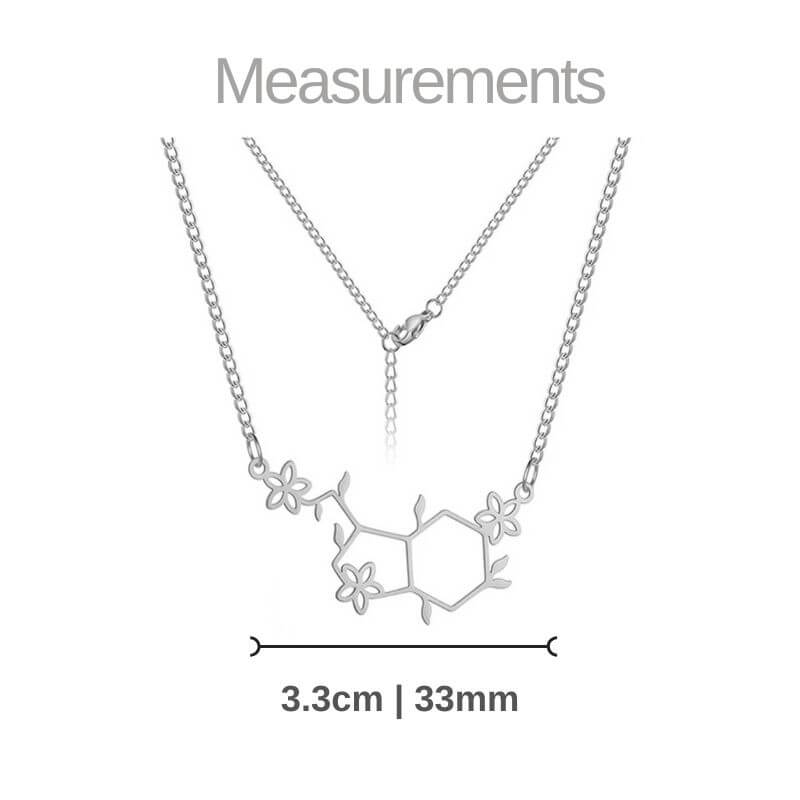 Serotonin Molecule Necklace for Women