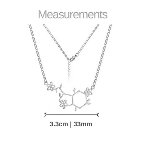Serotonin Molecule Necklace for Women