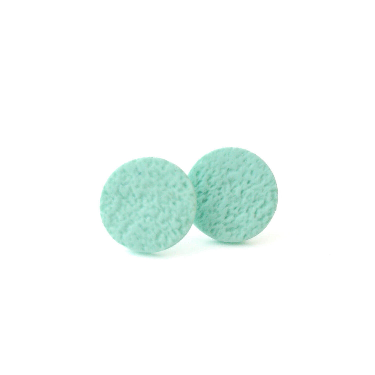 Mint Green Stud Earrings for Women | Minimalist Clay Jewellery