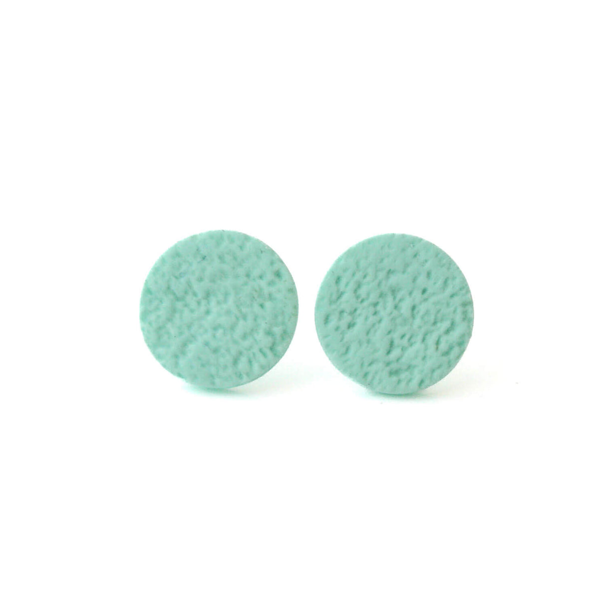 Mint Green Stud Earrings for Women | Minimalist Clay Jewellery