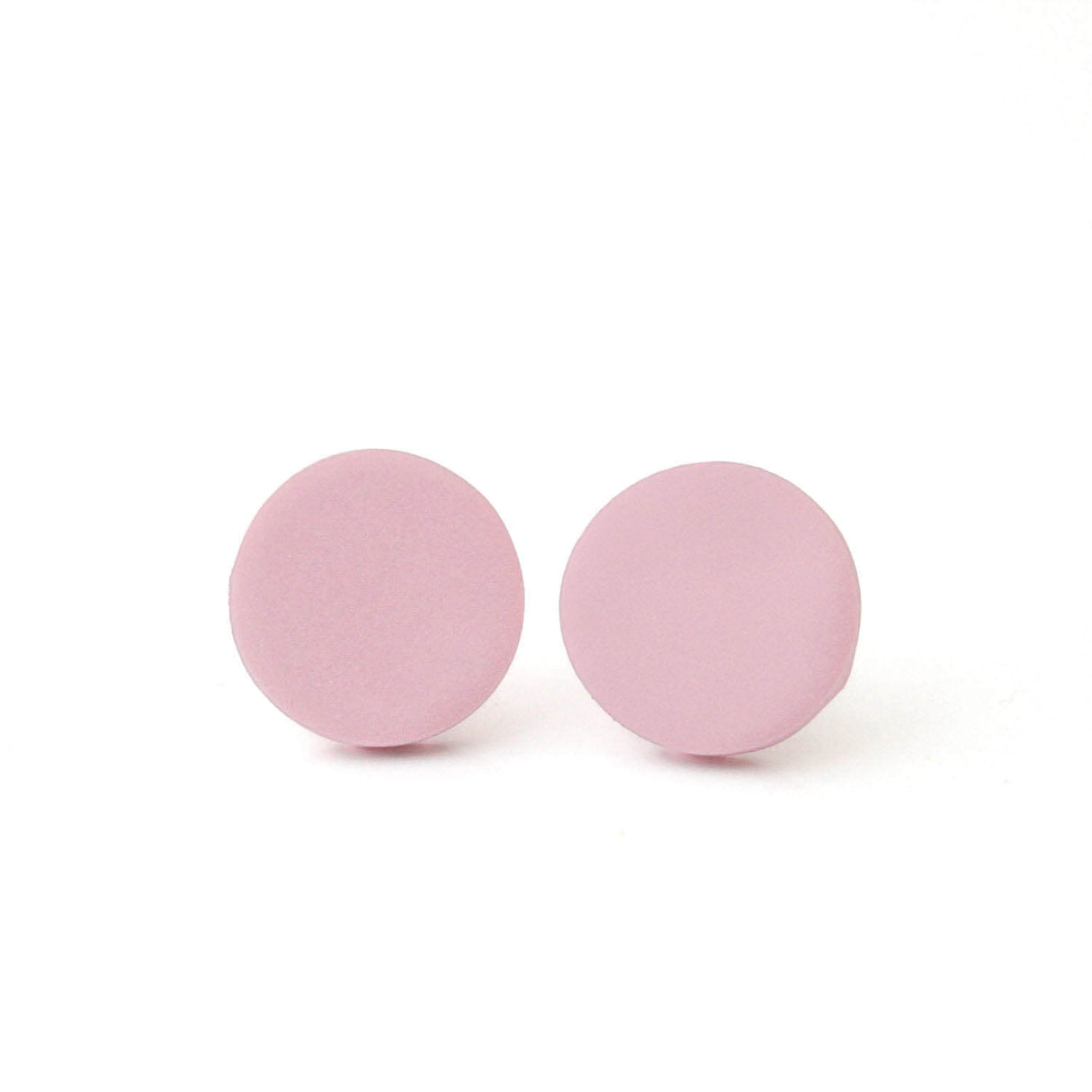 Pale Pink Stud Earrings for Women | Minimalist Clay Jewellery