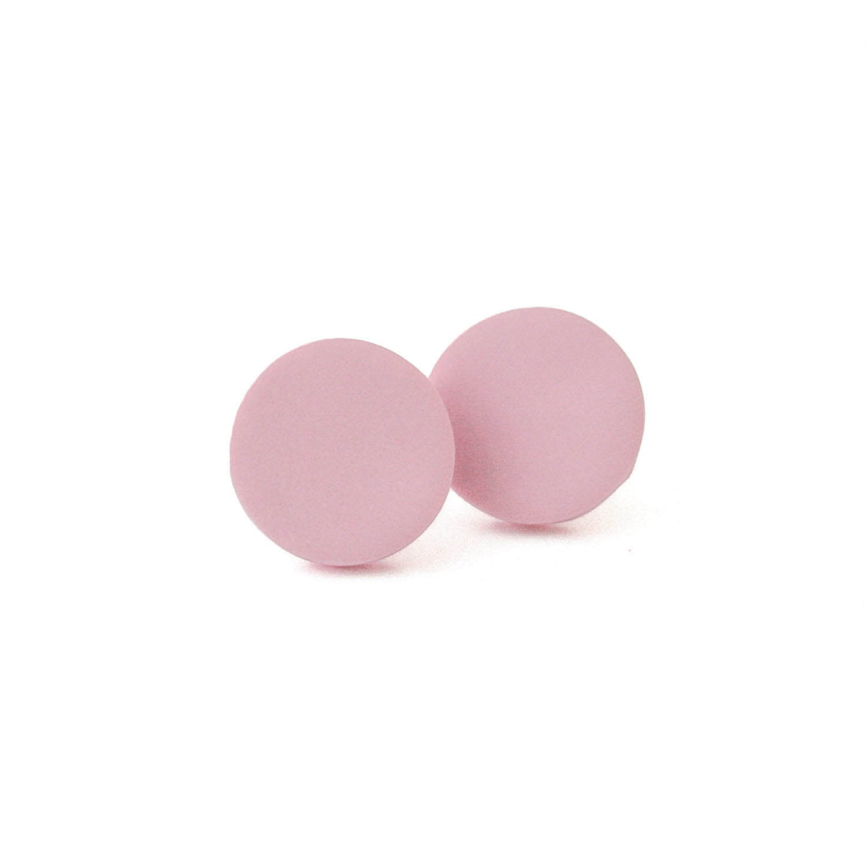 Pale Pink Stud Earrings for Women | Minimalist Clay Jewellery