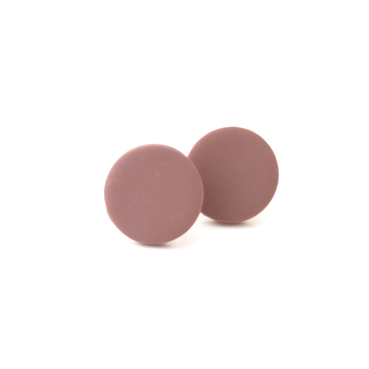 Dusky Pink Stud Earrings for Women | Minimalist Clay Jewellery