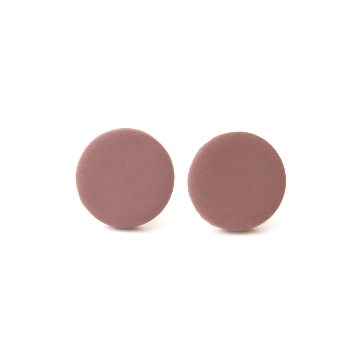 Dusky Pink Stud Earrings for Women | Minimalist Clay Jewellery