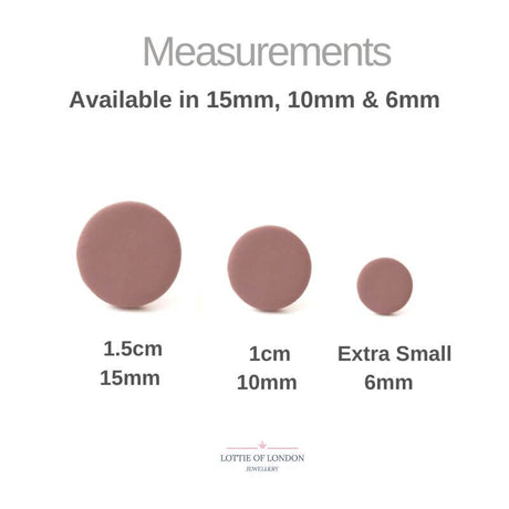 Dusky Pink Stud Earrings for Women | Minimalist Clay Jewellery