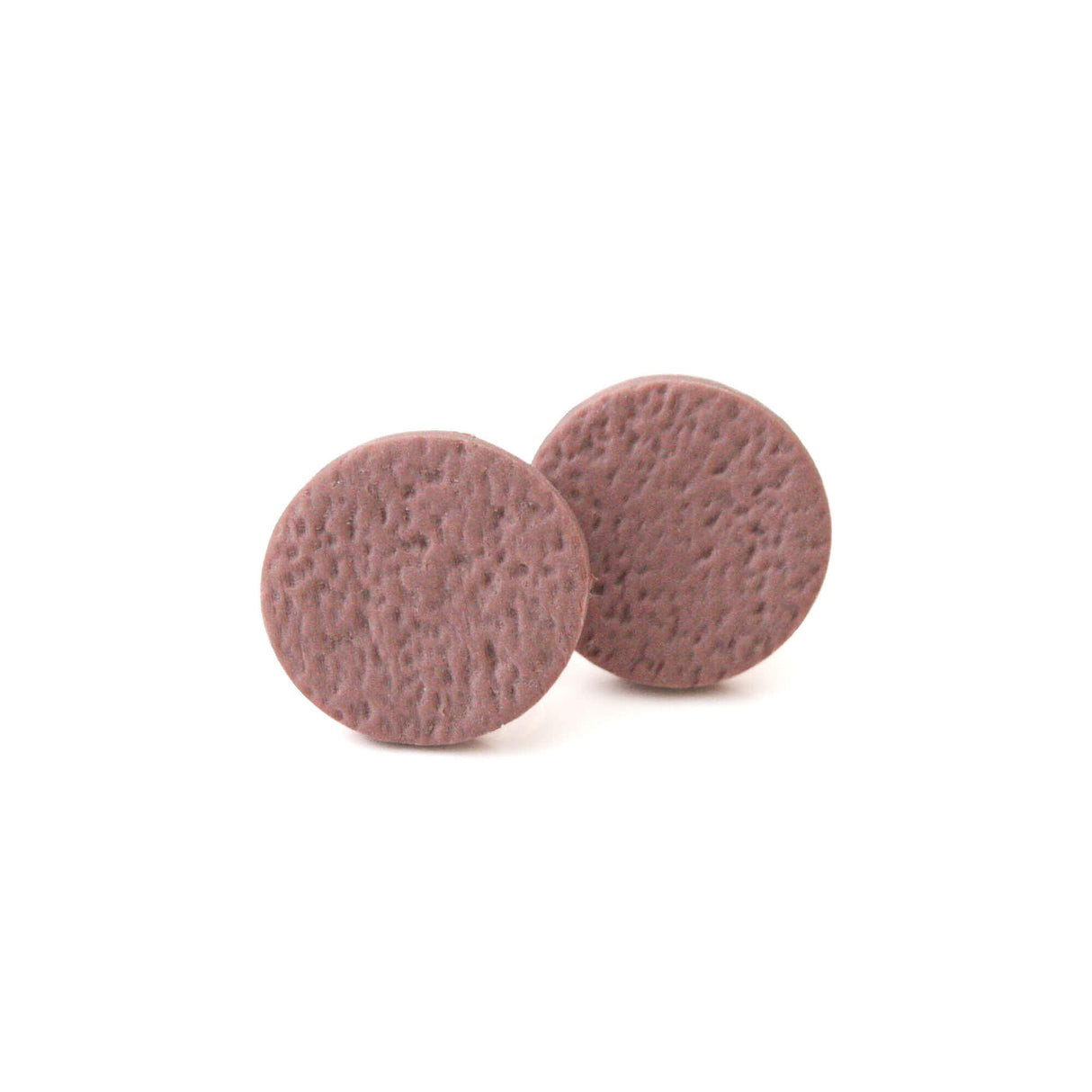 Dusky Pink Stud Earrings for Women | Minimalist Clay Jewellery