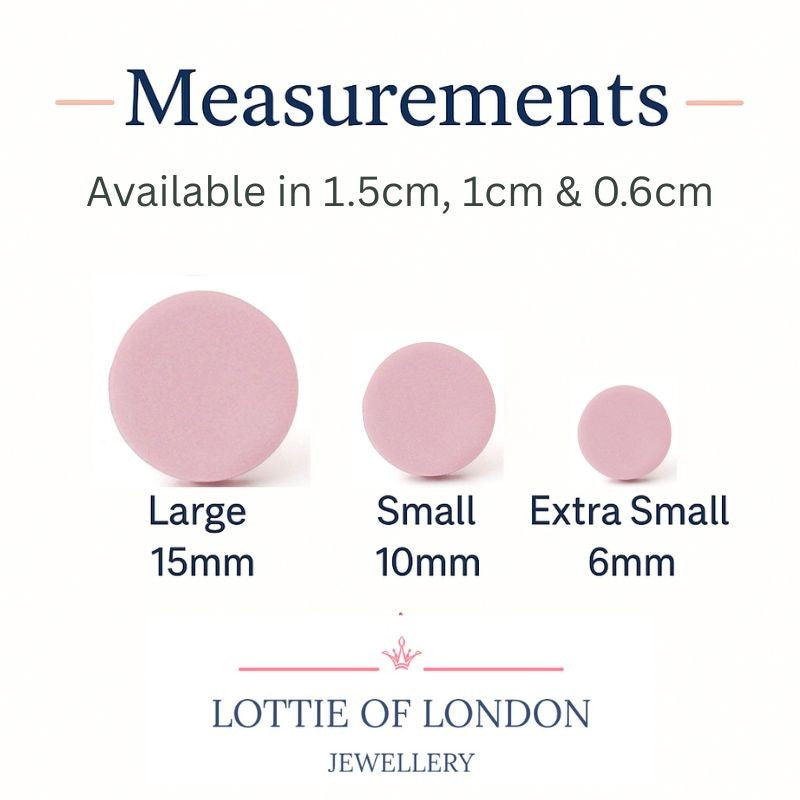 Pale Pink Stud Earrings for Women | Minimalist Clay Jewellery - Lottie Of London Jewellery