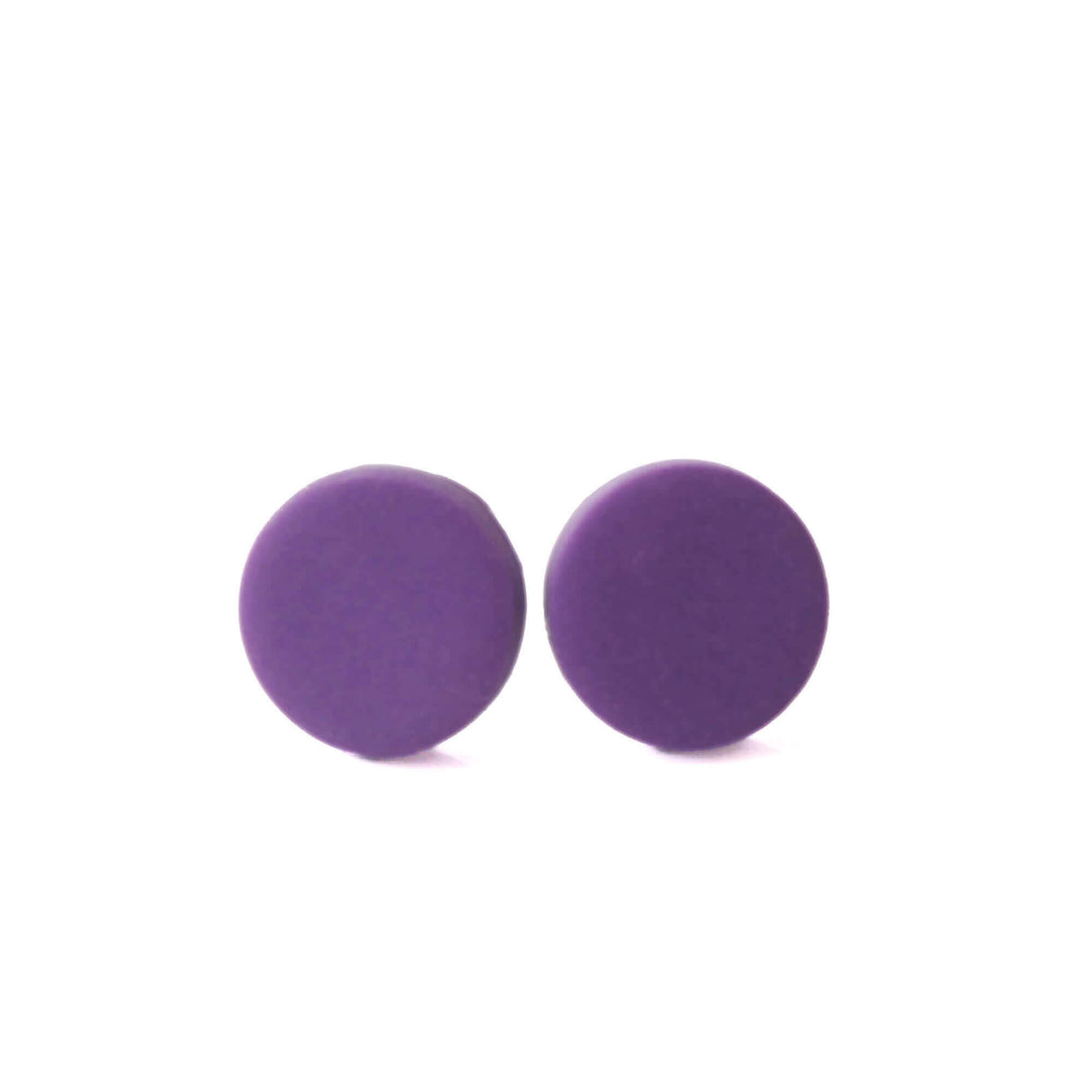 Purple Round Stud Earrings for Women