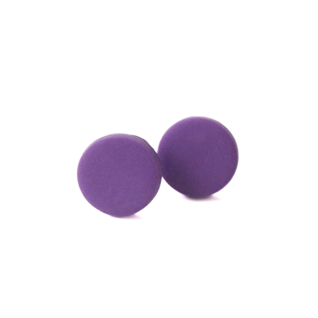 Purple Round Stud Earrings for Women