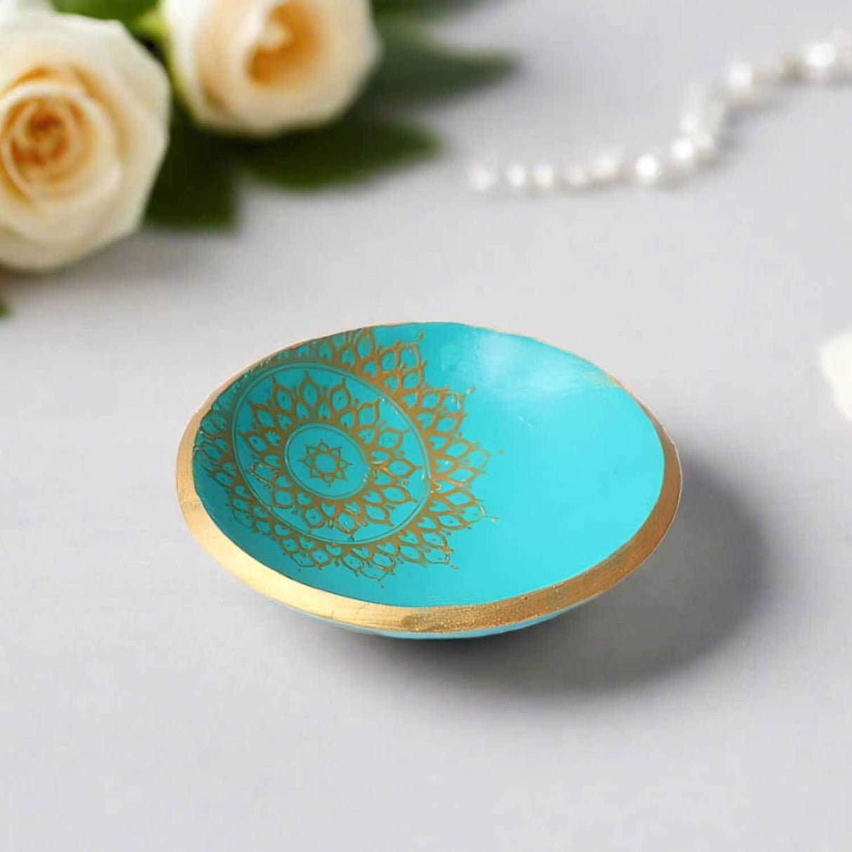 Small Ring Dish or Trinket Holder | Mandala Design