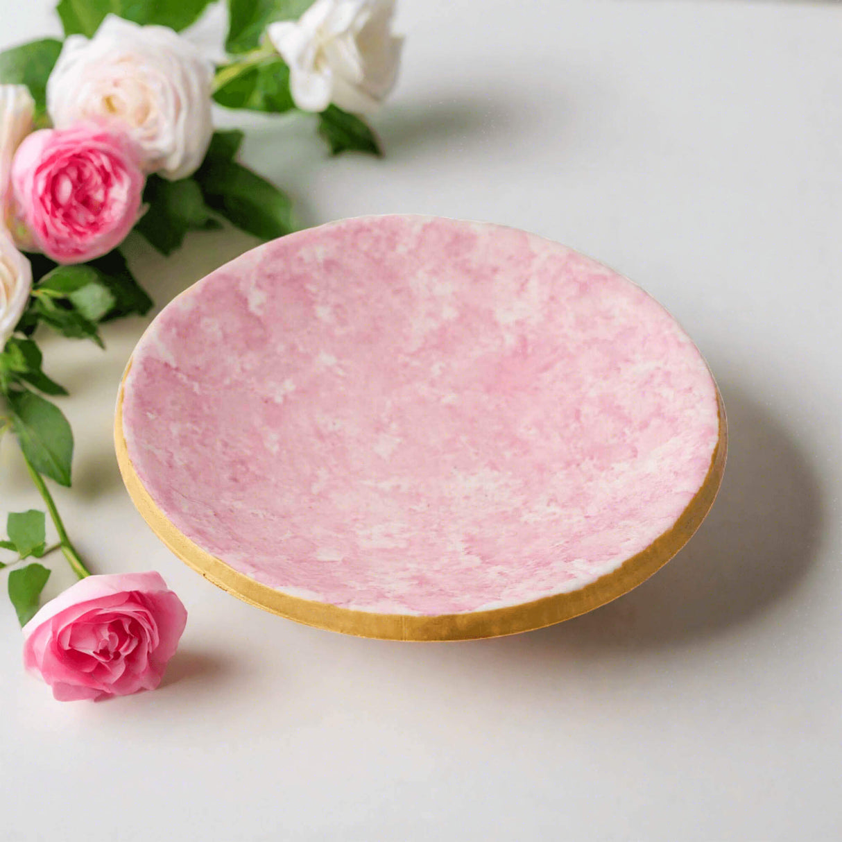 Pink Trinket Dish or Ring Holder for Jewellery
