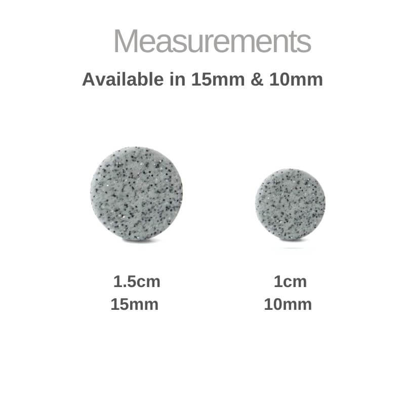 Granite Grey Round Stud Earrings for Women | Minimalist Clay Jewellery