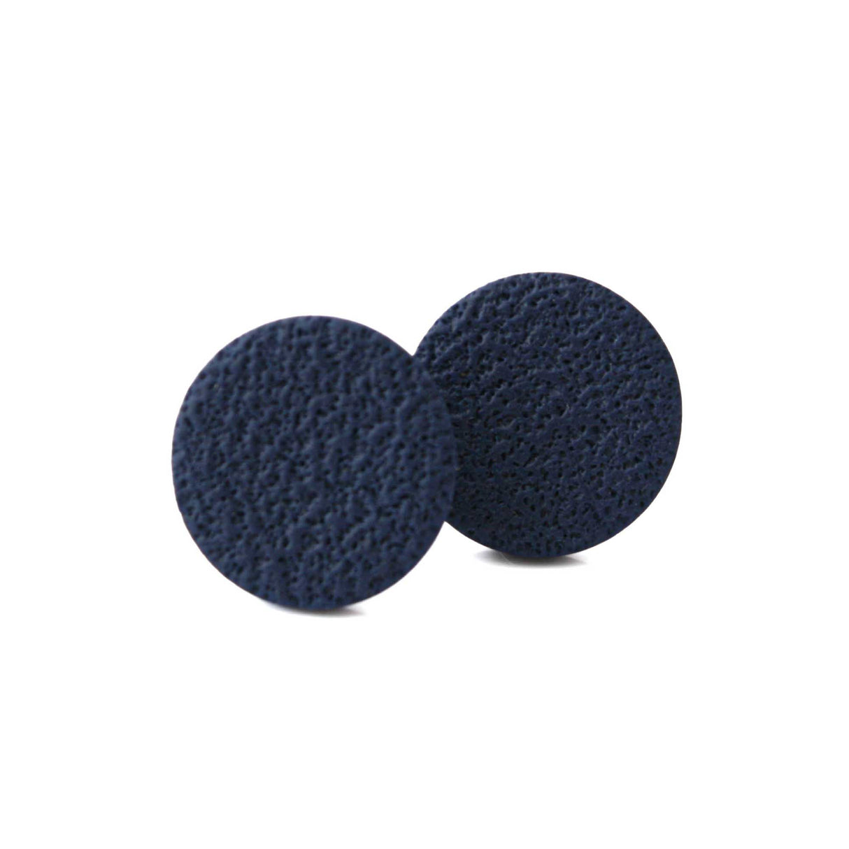 Navy Blue Round Stud Earrings for Women | Minimalist Clay Jewellery
