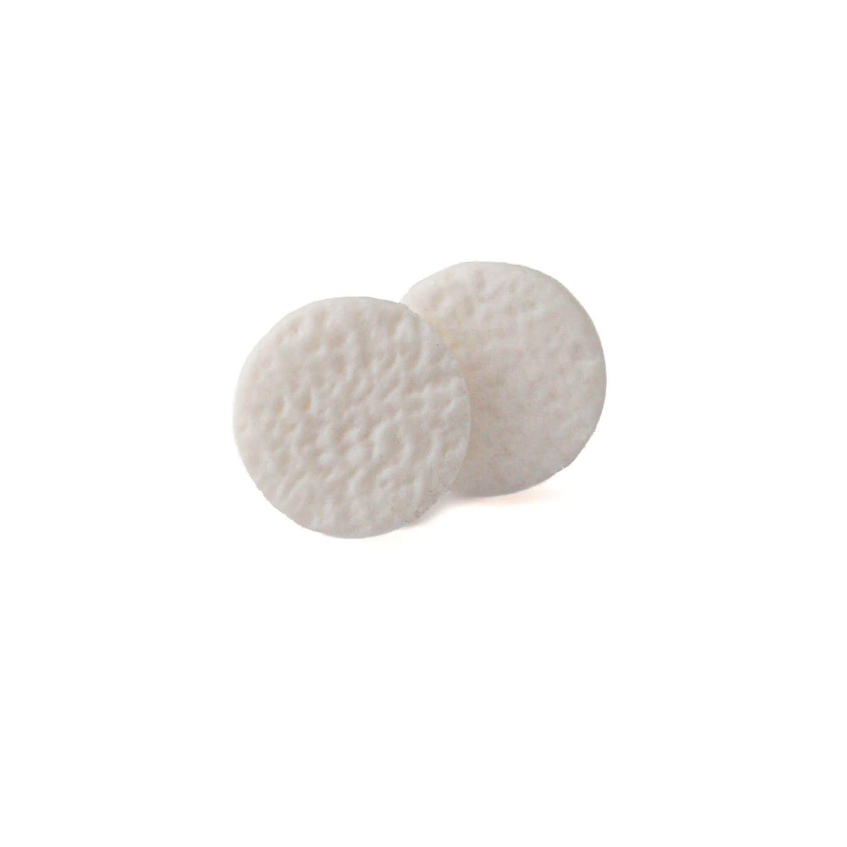 White Round Stud Earrings for Women | Minimalist Clay Jewellery