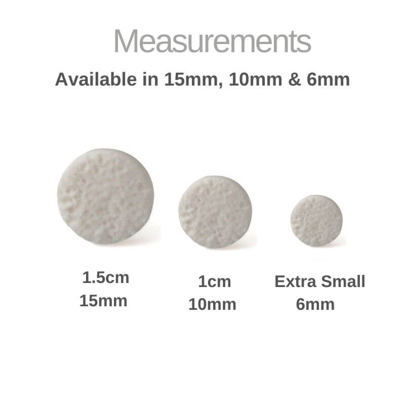 White Round Stud Earrings for Women | Minimalist Clay Jewellery