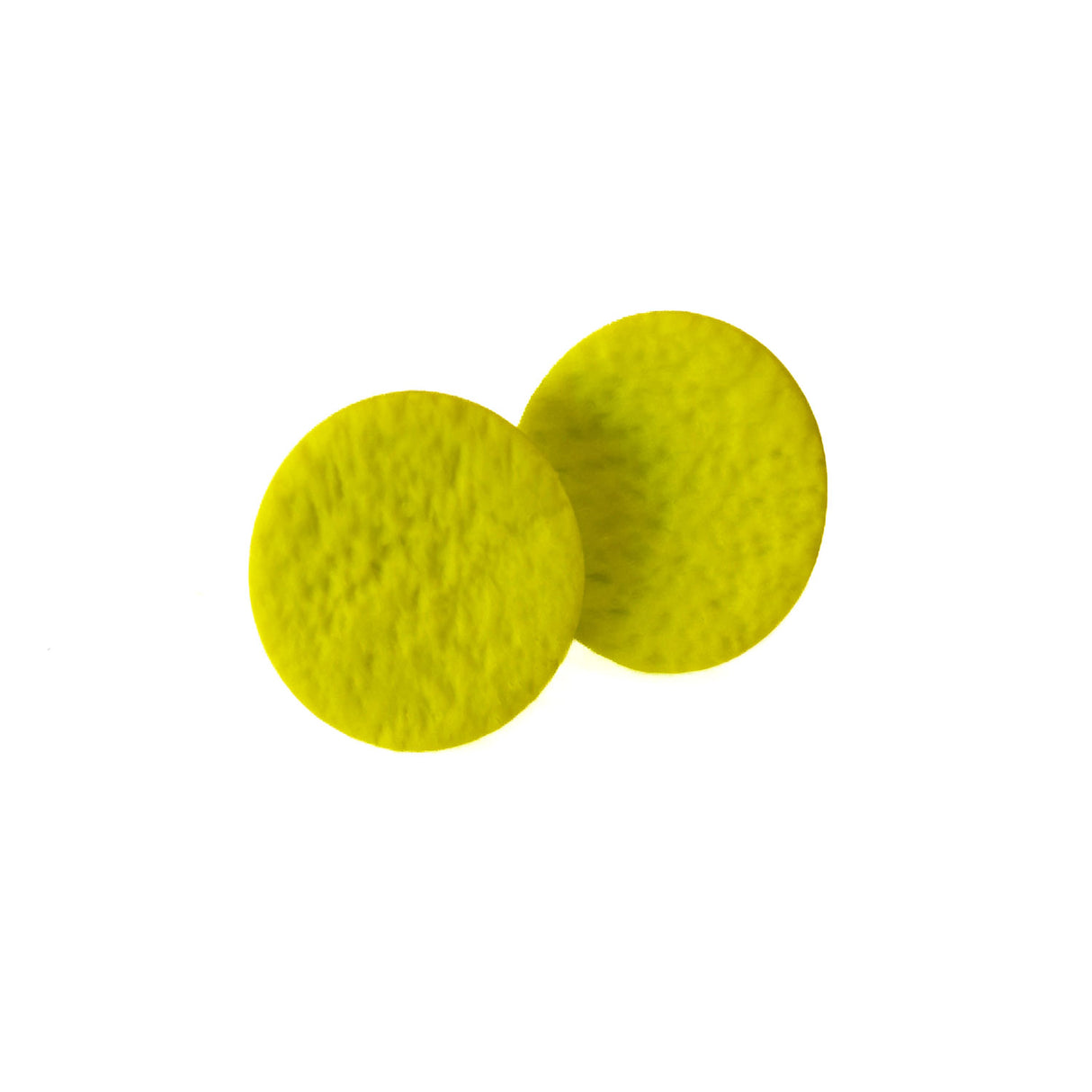 Bright Yellow Stud Earrings for Women | Minimalist Clay Jewellery