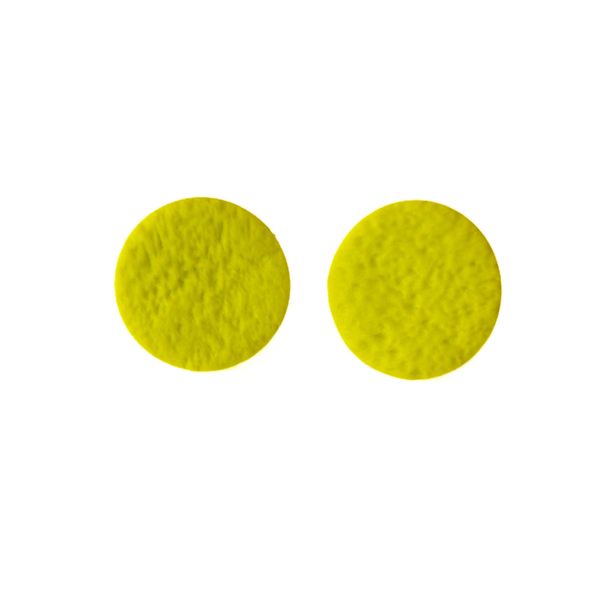 Bright Yellow Stud Earrings for Women | Minimalist Clay Jewellery