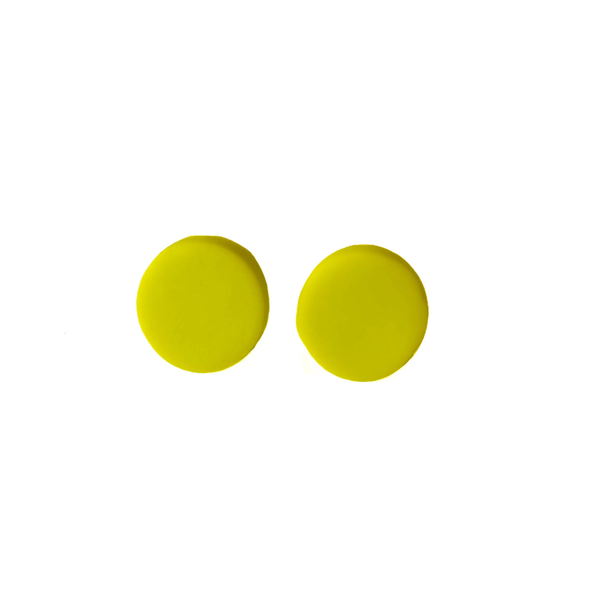Bright Yellow Stud Earrings for Women | Minimalist Clay Jewellery