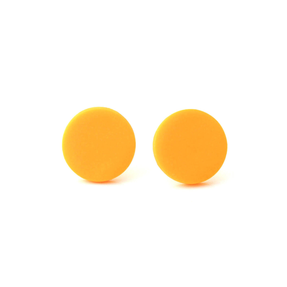 Bright Yellow Stud Earrings for Women | Minimalist Clay Jewellery