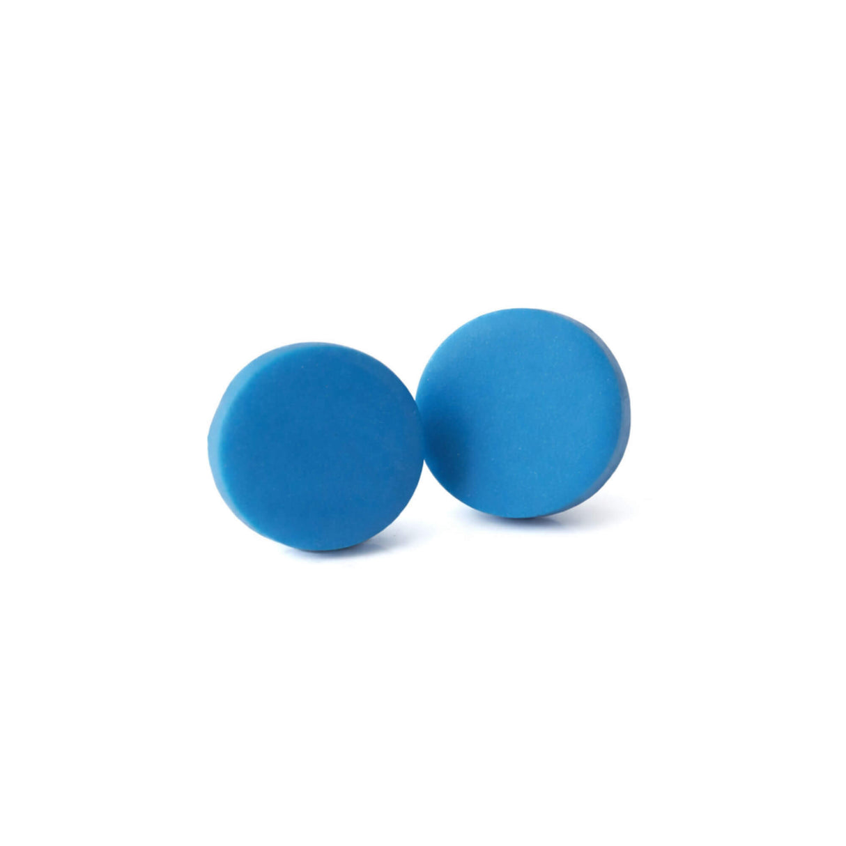 blue clay stud earrings handmade jewellery at Lottie of london